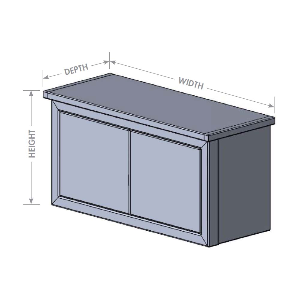 Refrigerator / Stove Overhead Cabinet - Overhang Top