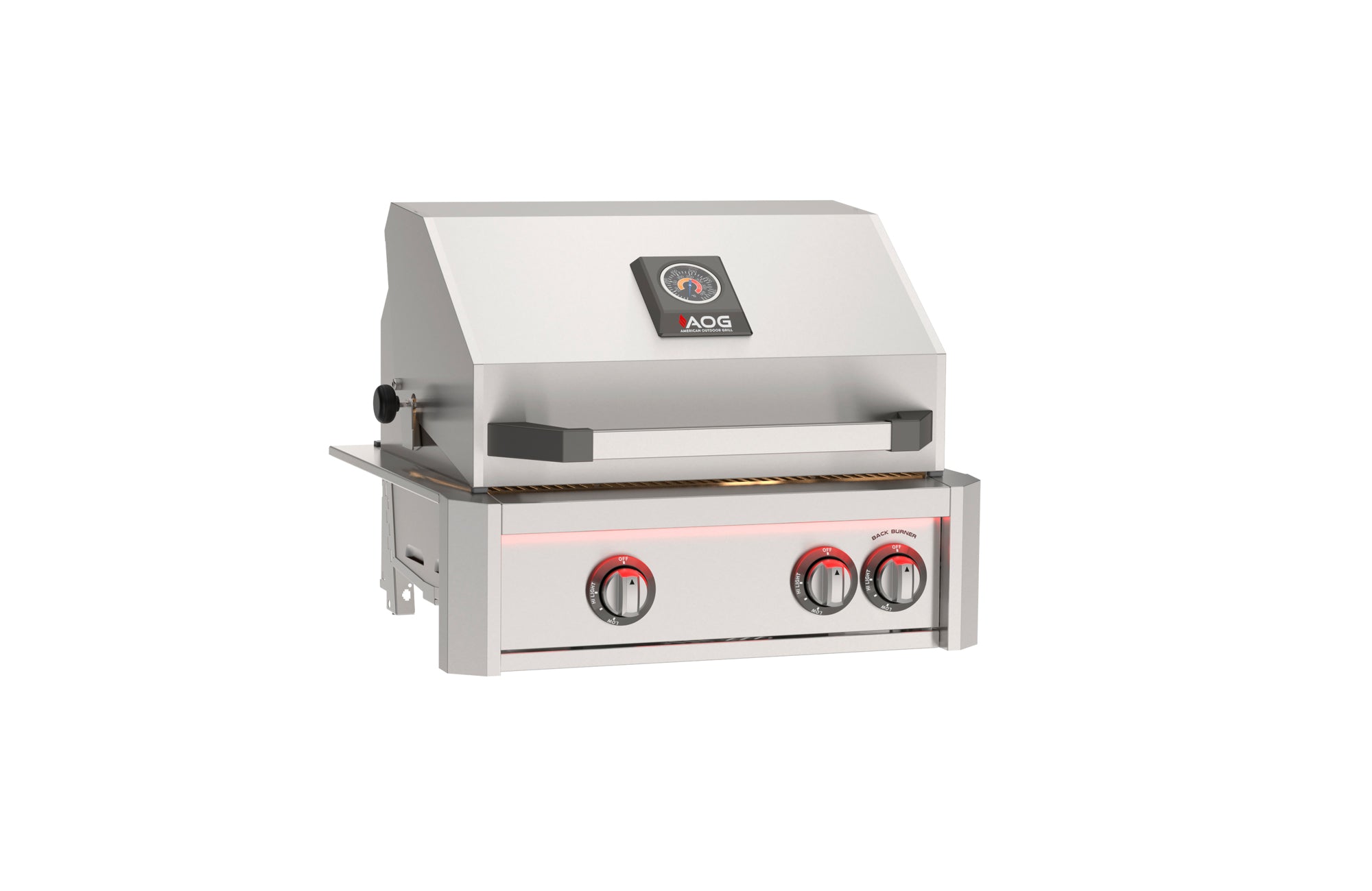 AOG 24” L-Series Built-In Grill w/ Backburner & Rotisserie Kit & Cover