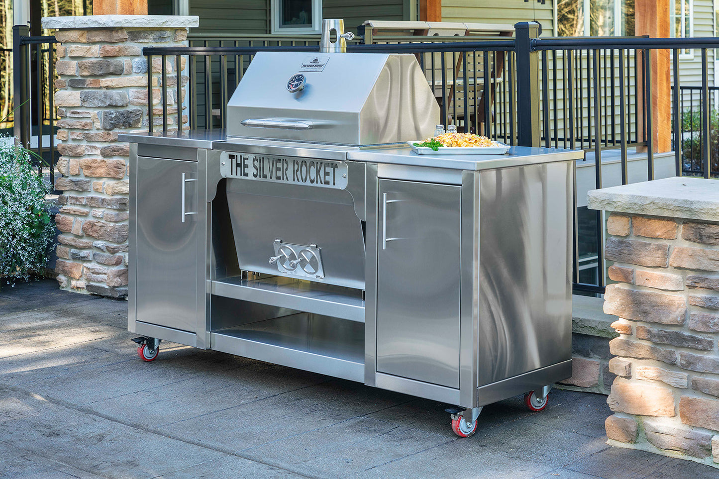 Silver Rocket Grill Cart