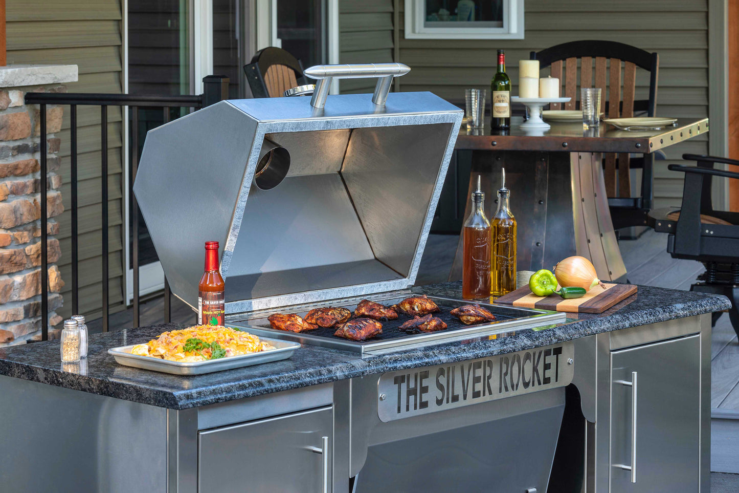 Silver Rocket Grill Cart